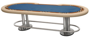 Custom wood poker tables - european style, wood insert